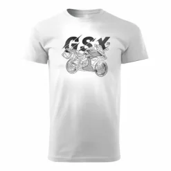 Koszulka z motocyklem motocykl Suzuki GSX 1000 GT męska biała REGULAR L