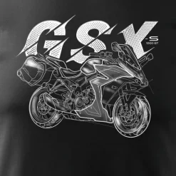 Koszulka z motocyklem motocykl Suzuki GSX 1000 GT męska czarna REGULAR XL