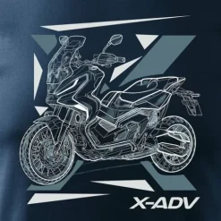 Koszulka z motocyklem na motor Honda X-ADV XADV męska granatowa REGULAR L