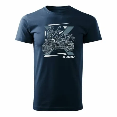 Koszulka z motocyklem na motor Honda X-ADV XADV męska granatowa REGULAR M