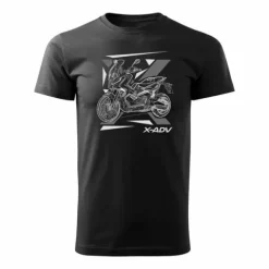 Koszulka z motocyklem na motor Honda X-ADV XADV męska czarna REGULAR S
