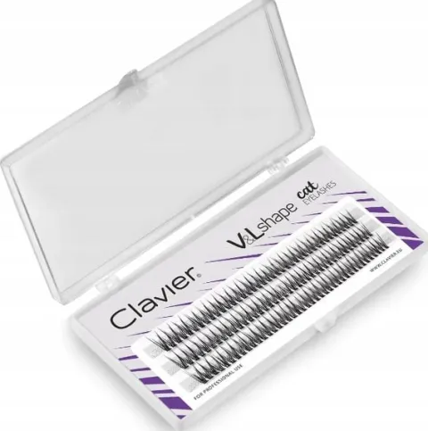 Kępki rzęs Clavier V&L Shape cat eyelashes skręt L - 10mm