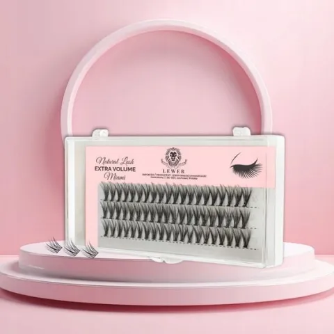 KĘPKI RZĘSY EYELASH Lewer Miami EXTRA VOLUME 11mm GĘSTE NATURALNE JEDWABNE