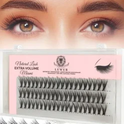 KĘPKI RZĘSY EYELASH Lewer Miami EXTRA VOLUME 11mm GĘSTE NATURALNE JEDWABNE