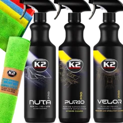 K2 PURIO VELOR NUTA PRO 1L CZYSZCZENIE PIELĘGNACJA TAPICERKI WNĘTRZA SZYB