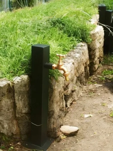 Kran ogrodowy YaPko Mini Czarny 1/2 mosiężny