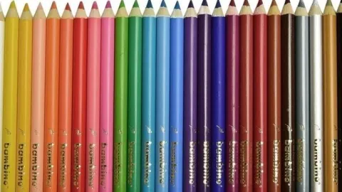 Kredki Bambino 24 kolory GRUBE złota + srebrna + GRATIS temperówka metalowa