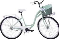 (K30) Rower miejski damski Kozbike 28 miętowo-biały