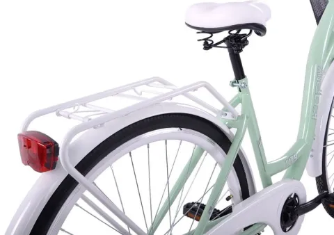 (K30) Rower miejski damski Kozbike 28 miętowo biały 3B