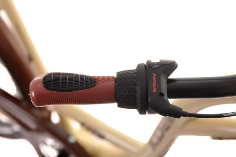 (K23) Rower miejski damski Kozbike 28 kremowo-brązowy