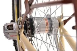 (K23) Rower miejski damski Kozbike 28 kremowo-brązowy