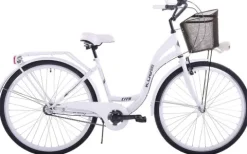 (K25) Rower miejski damski Kozbike 28 biały 3 biegi
