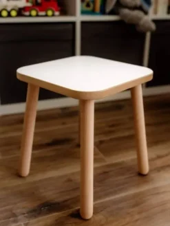 Krzesełko dla dzieci białe taboret