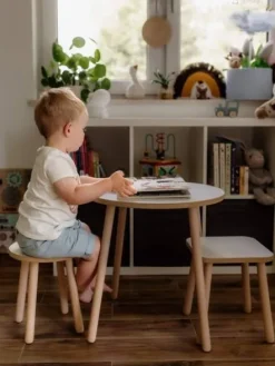 Krzesełko dla dzieci okrągłe białe