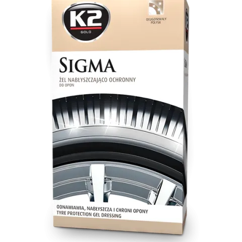 K2 Sigma Żel Czernidło Dressing Do Nabłyszczania Opon Plastików Aplikator