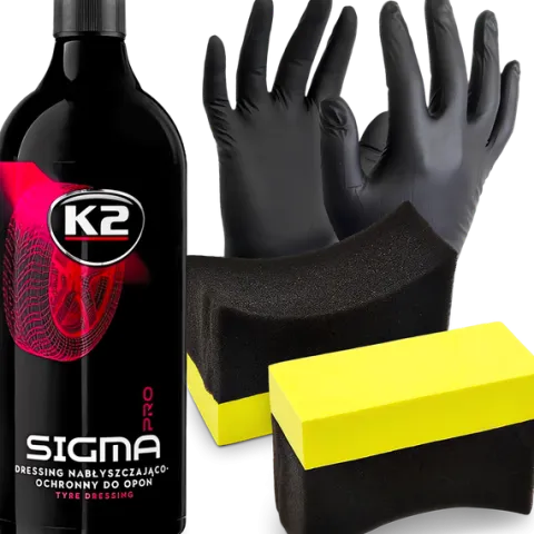 K2 SIGMA PRO 1L DRESSING NABŁYSZCZA PIELĘGNUJE CZERNIDŁO DO OPON PLASTIKÓW