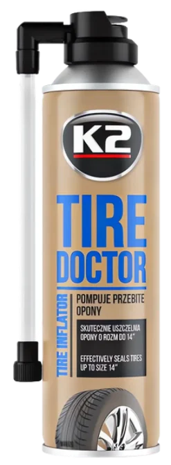 K2 TIRE 400ML Środek Preparat Do Pompowania Przebitych Kół Opon Uszczelnia
