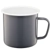 Kubek emaliowany z uchem ROBERTO 0,75 litra 750 ml 10 cm szary