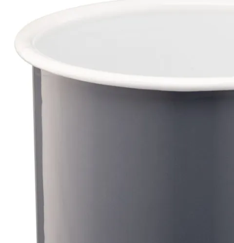Kubek emaliowany z uchem ROBERTO 0,75 litra 750 ml 10 cm szary