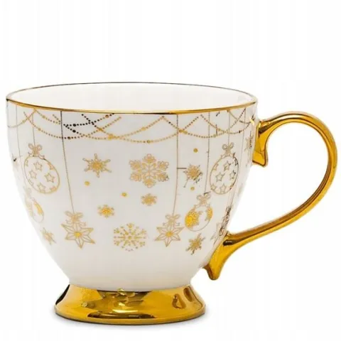 Kubek filiżanka świąteczna w pudełku porcelana prezent świąteczny