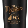 Kubek termiczny bidon MOUNTAINS 350 ml stal nierdzewna 18/10 czarno-złoty