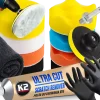 K2 Ultra Cut 100G Pasta Polerska + Zestaw Gąbek Do Polerowania Usuwania Rys