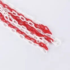 Kunststoffkette 25 M Blockierend 6 Mm Warnung Weiss-Rot