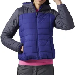 Kurtka Reebok FW Padded Bomber damska pikowana zimowa z kapturem XS