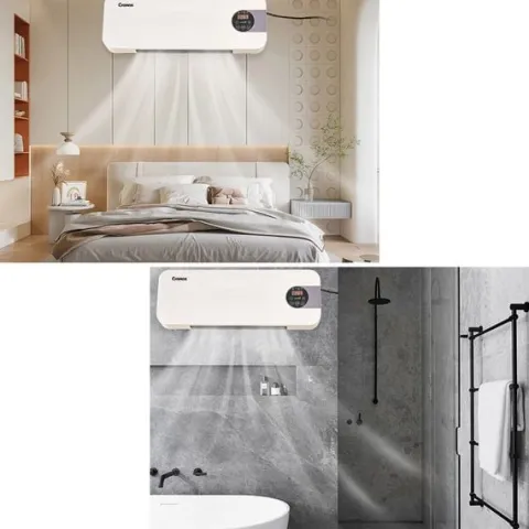 KURTYNA POWIETRZNA TERMOWENTYLATOR GRZEJNIK NAD DRZWI OKNO 1500W + PILOT