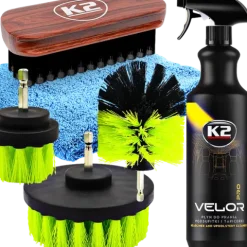 K2 Velor Pro Płyn Środek +4 Szczotki Do Prania Czyszczenia Tapicerki Foteli