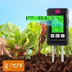 Kwasomierz gleby tester podłoża pH ziemi miernik temperatury wilgotność 6w1