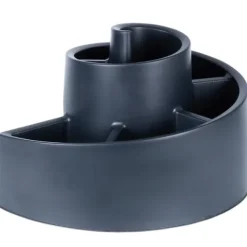 Kwietnik ogrodowy plastikowy czarny spiralny 53x43,5x32,5 cm