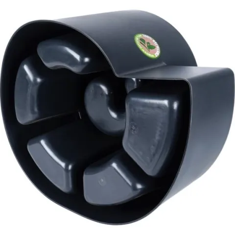 Kwietnik ogrodowy plastikowy czarny spiralny 53x43,5x32,5 cm