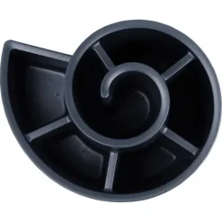 Kwietnik ogrodowy plastikowy czarny spiralny 53x43,5x32,5 cm