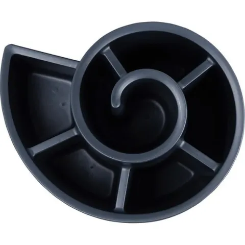 Kwietnik ogrodowy plastikowy czarny spiralny 53x43,5x32,5 cm