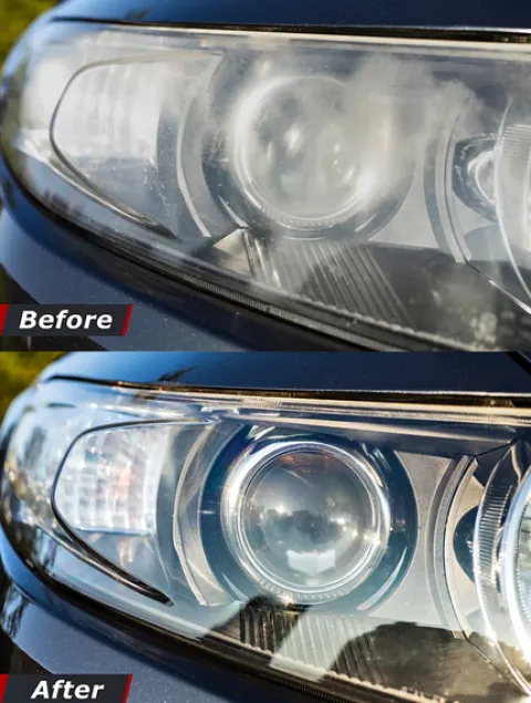 Lakier Bezbarwny 2k Do Renowacji Regeneracji Reflektorów Lamp Auta 3 in 1