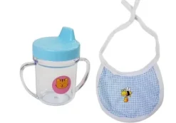 Lalka Bobas 45 cm Niebieskie Ubranie