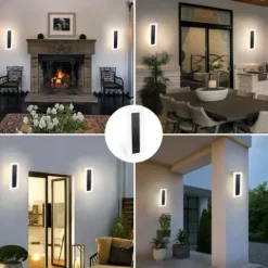 LAMPA ŚCIENNA ELEWACYJNA ZEWNĘTRZNY KINKIET LED 20W IP54 SZKLANY PANEL