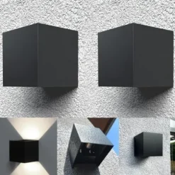 LAMPA ŚCIENNA ELEWACYJNA ZEWNĘTRZNY KINKIET LED 6W IP65 GÓRA DÓŁ LOFT