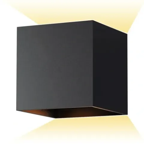 LAMPA ŚCIENNA ELEWACYJNA ZEWNĘTRZNY KINKIET LED 6W IP65 GÓRA DÓŁ LOFT