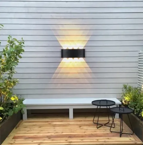 LAMPA ŚCIENNA ELEWACYJNA ZEWNĘTRZNY KINKIET LED 4W IP65 GÓRA DÓŁ