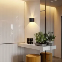 LAMPA ŚCIENNA ELEWACYJNA ZEWNĘTRZNY KINKIET LED 5W IP65 GÓRA DÓŁ LOFT