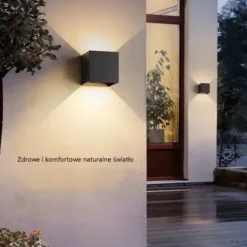 LAMPA ŚCIENNA ELEWACYJNA ZEWNĘTRZNY KINKIET LED 5W IP65 GÓRA DÓŁ LOFT