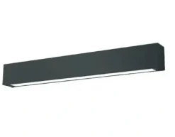 Lampa ścienna, kinkiet IBROS L czarny IP44 do łazienki
