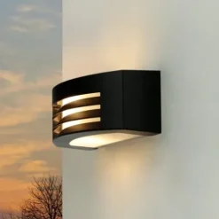 LAMPA ŚCIENNA ZEWNĘTRZNA ELEWACYJNA KINKIET OGRODOWY E27 ALUMINIUM