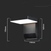 Lampa ścienna zewnętrzna oprawa elewacyjna LED 20W czarna V-TAC
