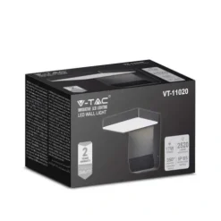 Lampa ścienna zewnętrzna oprawa elewacyjna LED 20W czarna V-TAC
