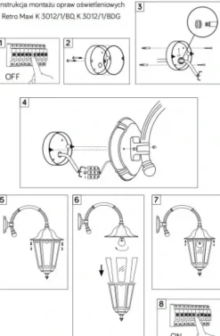 Lampa elewacyjna KINKIET ogrodowy Retro Maxi dół - stylowy dodatek do domu