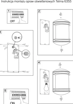 Lampa elewacyjna KINKIET ogrodowy TELMA czarny