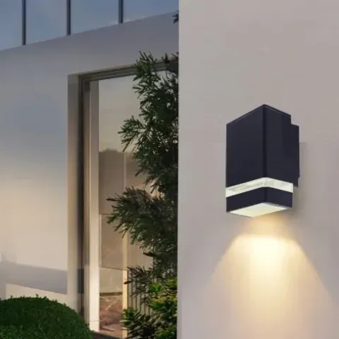 Lampa elewacyjna LED kinkiet ogrodowy Antracyt 1xGU10 aluminium IP54